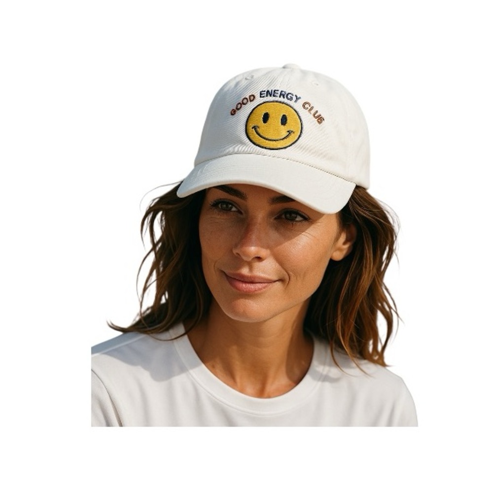 “Good Energy Club” Happy Face Baseball Hat - Picture 4 of 11